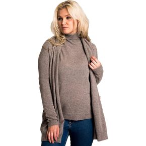 cashmere 4 U 100% Cashmere Oversize Open Front Cardigan Coat for Women