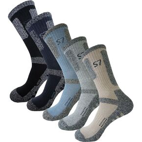 SEOULSTORY7 5pack Men's Climbing Cushion Hiking/Performance Crew Socks