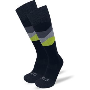 Pure Athlete Eco Friendly Winter Ski Socks - Sustainable Cold Weather Hiking Snowboard Socks