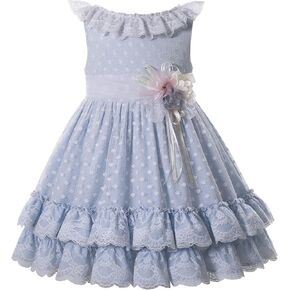 Pettigirl Girl Summer Elegant Purple Ruffle Lace Clothing Toddler Kid Wedding Pageant Birthday Party Prom Princess Dress