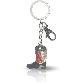 Texas Cowboy Boot Keychain Bling Bag Charm Gifts Souvenir Cowgirl Boot
