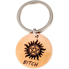 Couples Gift Supernatural Inspired Keychain Jerk and Bitch Key Chain