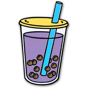 On Point Pins Boba Bubble Taro Ube Tapioca Pearl Milk Tea Brooch Badge Enamel Lapel Pin