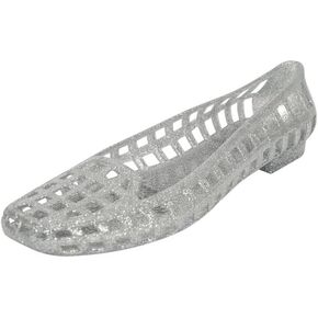 Women Stylish Jelly Flats Shoes/Flat Heel/Dress Sandals/Square Toe Slip On
