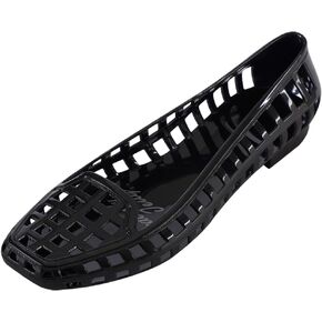Women Stylish Jelly Flats Shoes/Flat Heel/Dress Sandals/Square Toe Slip On in Kuwait