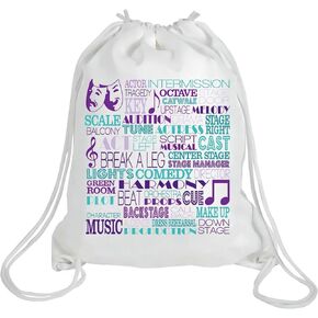 LEVLO Comedy Tragedy Mask Canvas Tote Bag Drama Theater Gifts Broadway Theatra Fans Shoulder Bag For Theatre Lover