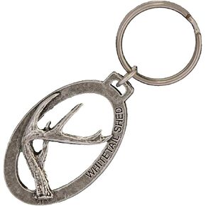 Whitetail Antler Keychain, MOO9KC Whitetail, Deer, Antlers, Buck, Outdoors, Hunting, Sportsman, Nature, Wilderness, Key Fob, Keychain, Key Ring, Pewter Key Chain, Handmade in the USA.