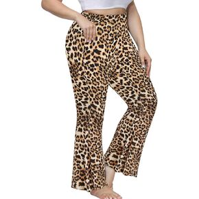 RITERA Plus Size Pants for Women Long Flared Pants Oversized Boot Cut Leggings Tummy Control Bell-Bottoms Basic Tight
