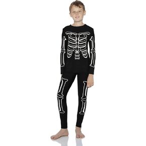 Rocky Thermal Underwear For Boys (Long Johns Thermal Set) Shirt & Pants, Base Layer w/Leggings/Bottoms Ski/Extreme Cold (Skeleton - XX-Small)