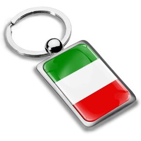 Skino 3D Metal Italy Italian National Flag Keyring Key Chain Gift Men Women Keychain Giftbox KK 221