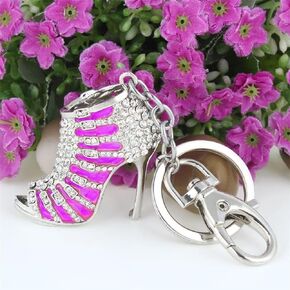 High Heel Shoes Crystal Keychain