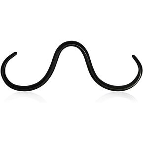 16G Septum Mustache Nose Ring 316L Surgical Steel Curved Mustache Septum Nose Ring Funny Septum Piercing Hanger