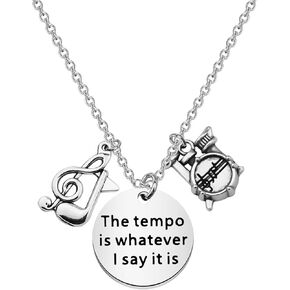 WSNANG Drum Necklace Musician Gifts Drummer Jewelry Drum Charm Necklace Gifts for Drums Players