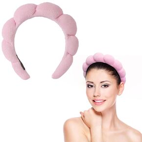 Towel Fleece Makeup Headband,Spa Headband For Washing Face, Skincare Headbands With Sponge Filling, Soft And Absorbent Headband For Women's Beauty And Skin Care-Black