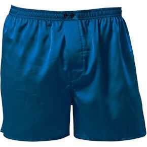 Mens Satin Boxers Shorts Silk Pajama Shorts Sexy Lounge Underwear with Button Fly