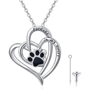 CHENGHONG Cremation Jewelry for Ashes 925 Sterling Silver Dragon/Angel Wing/Rose/Sunflower/Dragonfly/Pet Paw Print Urn Necklace for Ashes Keepsake Memorial Jewelry Gifts for Women Men