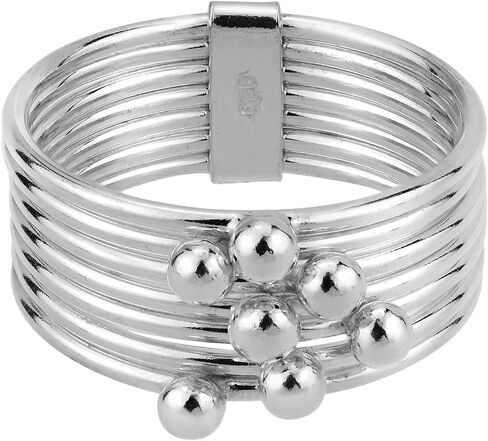 AeraVida Meaningful Interlocked Rings Seven Day .925 Sterling Silver Ring in Saudi Arabia
