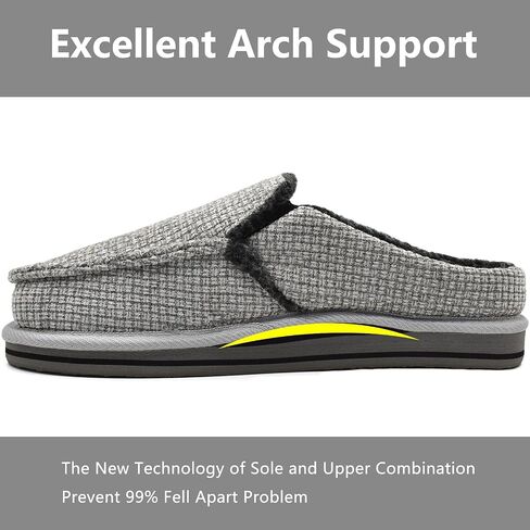 jiajiale Mens Slippers Warm Memory Foam Moccasin Slippers Cozy Fuzzy Polar Fleece Slip on Winter for Mens House Shoes with Arch Support Indoor Outdoor Non Slip Hard Sole in Saudi Arabia