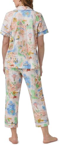 طقم بيجامة Bedhead PJs قصير الأكمام Wanderlust MD (الولايات المتحدة 8-10) in Kuwait