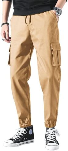 سراويل WZIKAI الرجالية الكاجوال للركض، سراويل رياضية عصرية للرجال، سراويل طويلة للتمرين in Kuwait