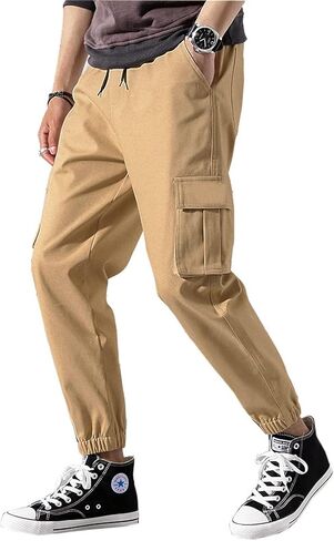 سراويل WZIKAI الرجالية الكاجوال للركض، سراويل رياضية عصرية للرجال، سراويل طويلة للتمرين in Kuwait