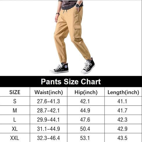 سراويل WZIKAI الرجالية الكاجوال للركض، سراويل رياضية عصرية للرجال، سراويل طويلة للتمرين in Kuwait