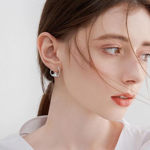 YFN German Shepherd Earrings Sterling Silver German Shepherd Hoop Huggie Earrings German Shepherd Jewelry For Women Girls German Shepherd Gifts For German Shepherd Lovers in Saudi Arabia