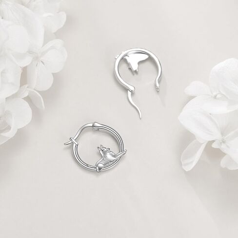 YFN German Shepherd Earrings Sterling Silver German Shepherd Hoop Huggie Earrings German Shepherd Jewelry For Women Girls German Shepherd Gifts For German Shepherd Lovers in Saudi Arabia