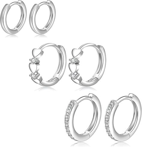 Senteria Small Huggie Hoop Earrings for Women Silver 14K Gold Plated Small Gold Hoop Earrings Tiny Huggie Hoop Earrings in Saudi Arabia