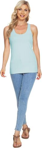 TAIPOVE تانك القمم قمصان الجري مع حمالة صدر مدمجة من القطن اليوغا الرياضية للنساء صالة Strappy ملابس نشطة 2 حزم النعناع / البحرية in Kuwait