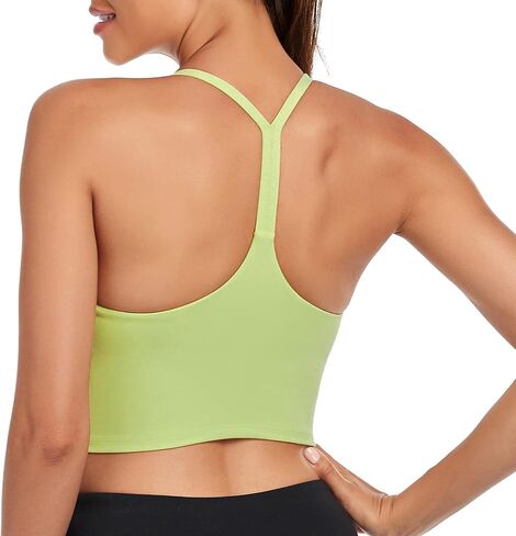 حمالة صدر رياضية مبطنة للسيدات من Lemedy Longline Strappy Back وتمارين اليوجا بدون أكمام in Kuwait