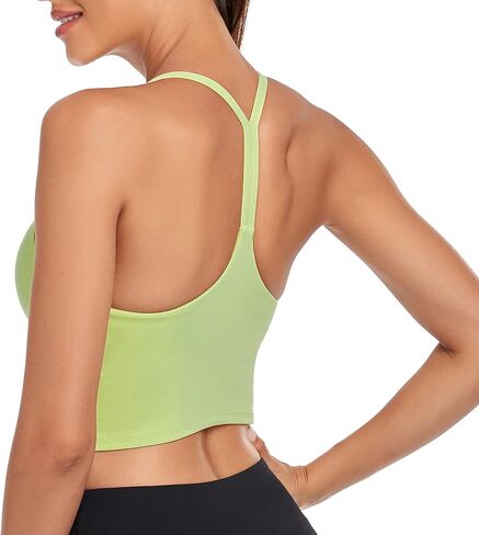 حمالة صدر رياضية مبطنة للسيدات من Lemedy Longline Strappy Back وتمارين اليوجا بدون أكمام in Kuwait