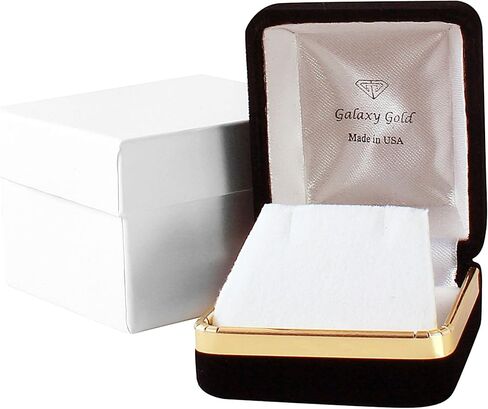 Galaxy Gold GG 14K Solid Yellow Gold Stud Earrings with Lab. Grown Emerald Grade AAA in Kuwait