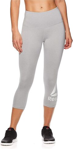 Reebok Womens Wanderlust Capri Compression Athletic Pants, Grey, Small in Saudi Arabia