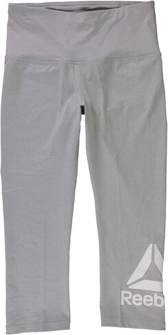 Reebok Womens Wanderlust Capri Compression Athletic Pants, Grey, Small in Saudi Arabia