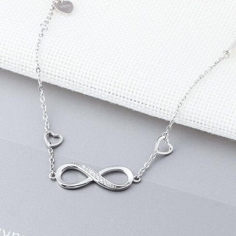 Bo&Pao Women's Infinity Bracelet 925 Sterling Silver, adjustable in Saudi Arabia
