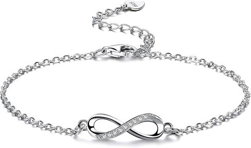 Bo&Pao Women's Infinity Bracelet 925 Sterling Silver, adjustable in Saudi Arabia