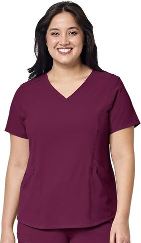 Renew Women's V-Neck Top, Wine, XL in Saudi Arabia