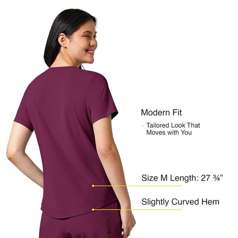 Renew Women's V-Neck Top, Wine, XL in Saudi Arabia