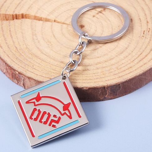 Zero Two 02 002 Logo Symbol Keychain Key Ring Pendant Charm - Darling in The FRANXX Anime in Kuwait