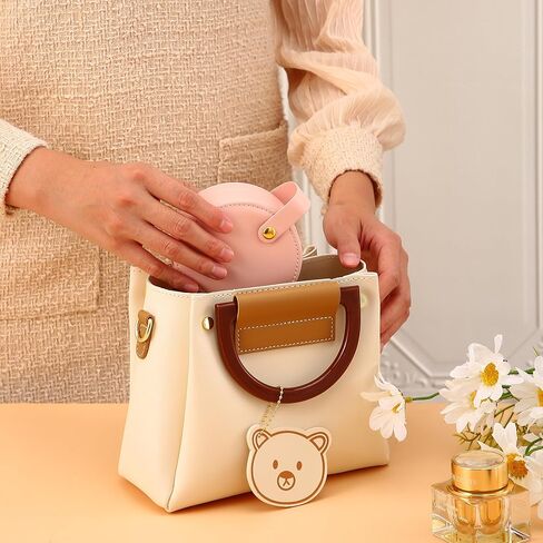 XZUZ Portable Jewelry Box，Small Jewelry Box，Travel Jewelry Box，Jewelry box with carrying handle，For organizing rings, earrings, necklaces.（Pink） in Kuwait