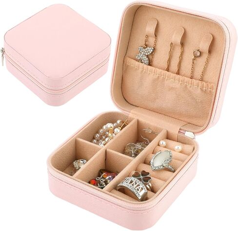 Gjinxi Jewelry Organizer Travel Accessories Earring Holder Box Case Small Size Mini Container Storage Drawer Necklace Bracelet Storing Organiser Women in Kuwait