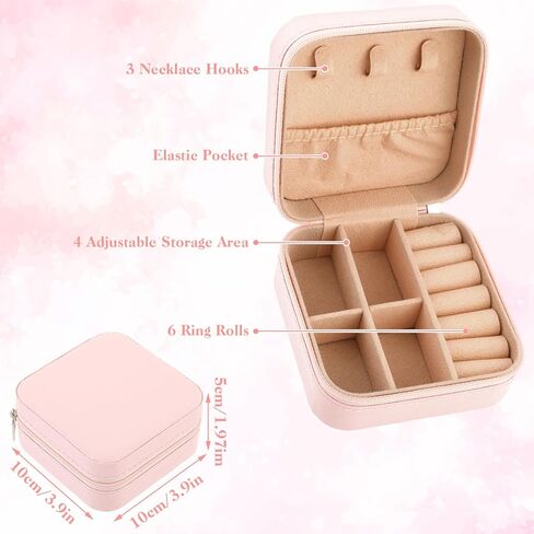 Gjinxi Jewelry Organizer Travel Accessories Earring Holder Box Case Small Size Mini Container Storage Drawer Necklace Bracelet Storing Organiser Women in Kuwait