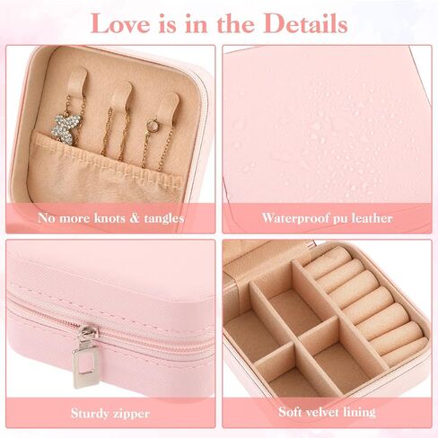 Gjinxi Jewelry Organizer Travel Accessories Earring Holder Box Case Small Size Mini Container Storage Drawer Necklace Bracelet Storing Organiser Women in Kuwait