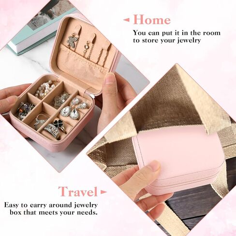 Gjinxi Jewelry Organizer Travel Accessories Earring Holder Box Case Small Size Mini Container Storage Drawer Necklace Bracelet Storing Organiser Women in Kuwait