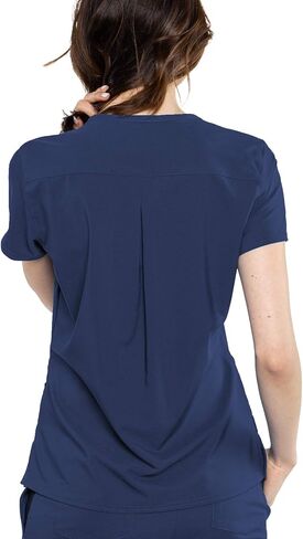 Med Couture Women's 5470 V-Neck Scrub Top-Navy-X-Small in Saudi Arabia