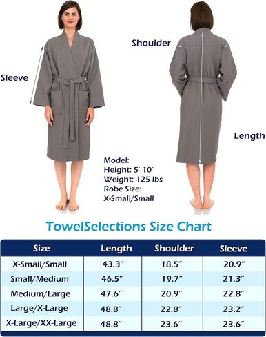 رداء حمام نسائي من TowelSelections، روب حمام سبا كيمونو ناعم من القطن 100% in Kuwait