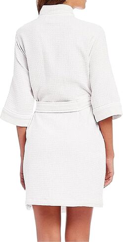MISSKY Women's Robes Waffle Knit Bathrobe Knee Length Soft Sleepwear Loungewear with Pockets in Saudi Arabia