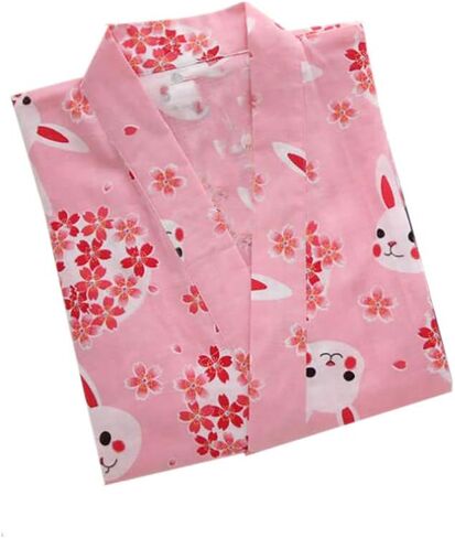 Women's Summer Cotton Kimono Robes Floral Pajamas Khan Steamed Bathrobe Yukata in Kuwait