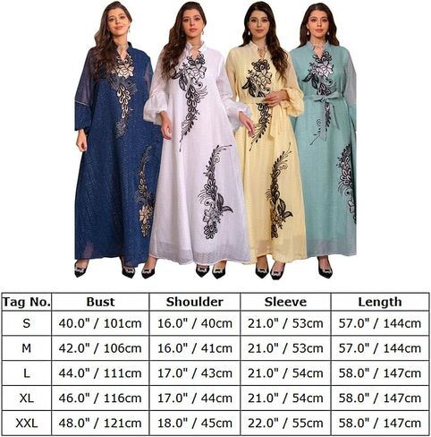 IDOPIP Abayas for Women Muslim Long Sleeve Embroidery Applique Maxi Kaftan Dresses Casual Loose Full Cover Islamic Dubai Robe in Saudi Arabia